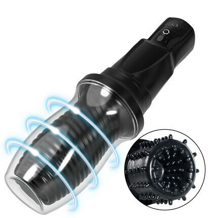 Free ACMEJOY-360° Wrapped 7 Rotating Vibrating Handheld Electric Masturbator