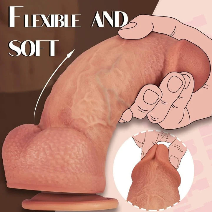 Lubisey 2.67'' Diameter Thick Huge Dildo. Realistic Silicone Dildos with Strong Suction Cup for Hands-Free and Anal Play. G-spot Giant Dildo Anal Sex Toys for Women and Men