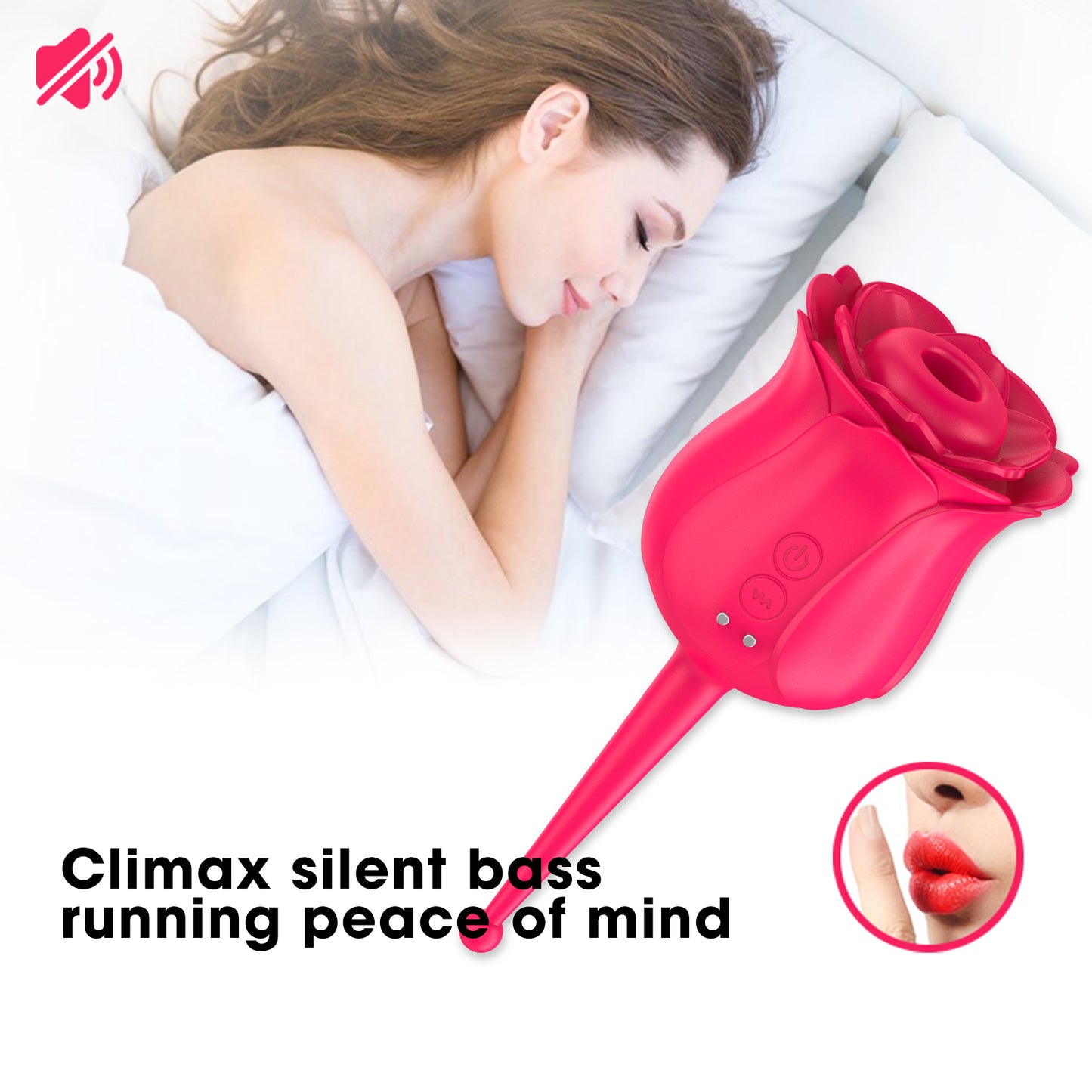 Rose Toys, Sucking Vibrator With Intense Suction 2 in 1 Vaginal Clitoris Stimulation