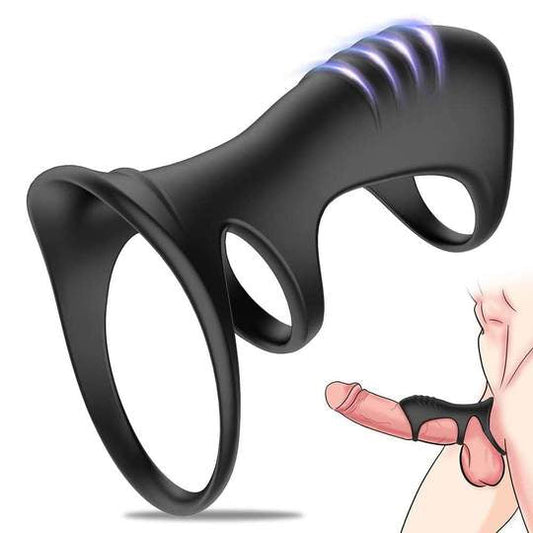 1.3-Inch Triple Rings G-spot Tickler Male Penis Ring