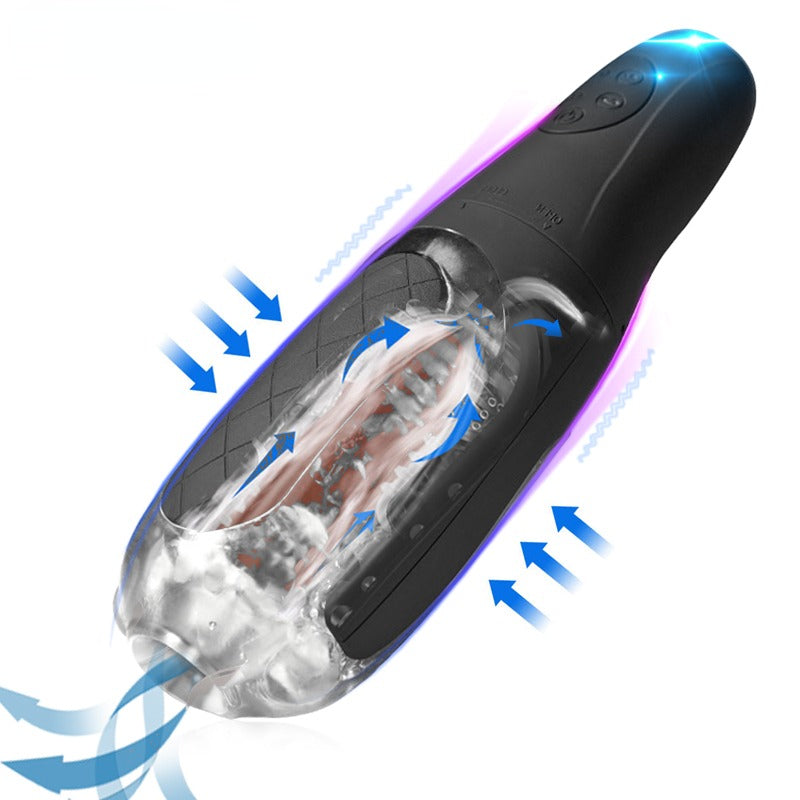 Automatic Male Masturbators with 10 Vibrations Penis Pump Glans Training Tool