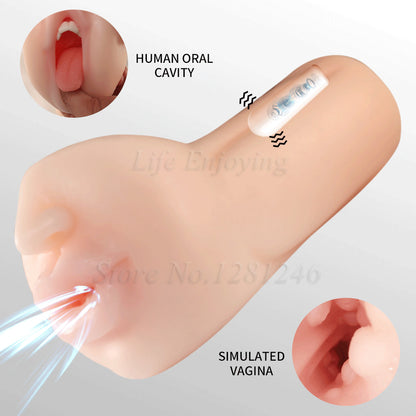 Oral Sex Sucking Clip Sucking Vibrating Airplane Cup Full Automatic Male Masturbator Electric Adult Sex Products Male