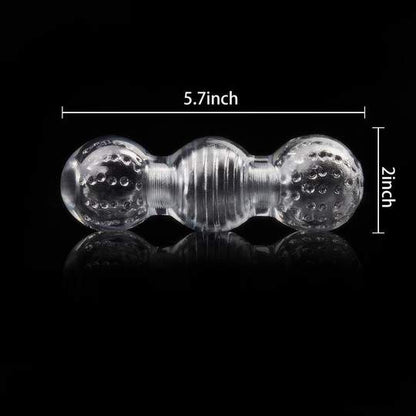 5.7-Inch Transprent 3 Chambers Male Masturbator