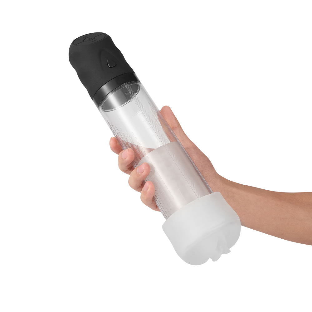 2 in 1 4-Pattern Vacuum Sucking Penis Enhancer Masturbatable Penis Pump