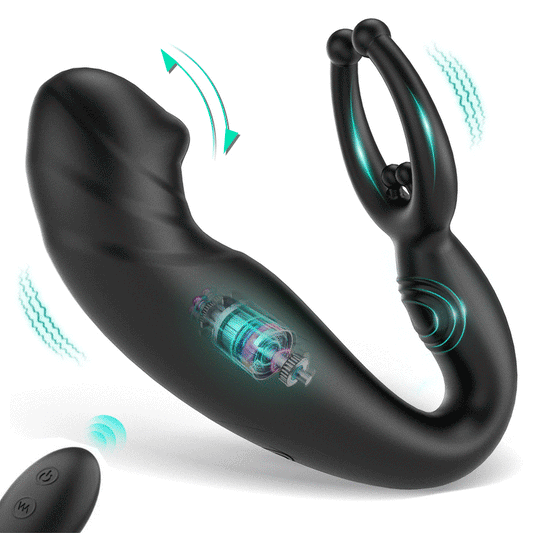 Acmejoy - Bead Massage P-spot 9 Vibrating Prostate Massager with Remote Control