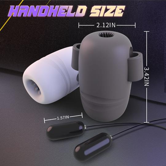 GALAKU 2 Interchangeable Sleeves 12*8 Vibrating Exerciser Masturbation Cup