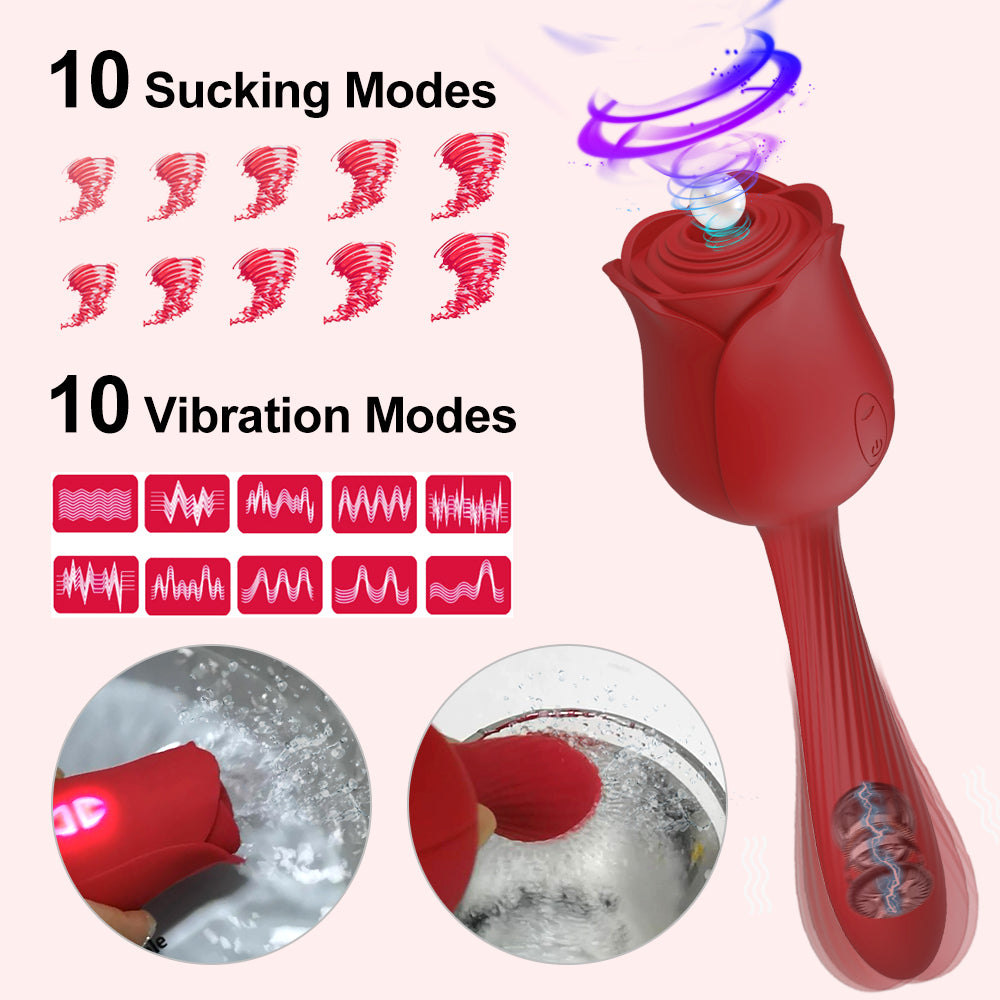 Rose Vibrator Clitoris Sucker
