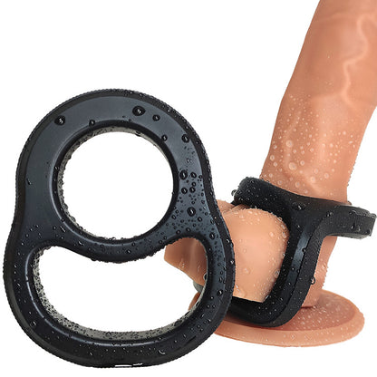 Fun Toys Double Ring Liquid Silicone Lock Ring Husband And Wife Co Vib