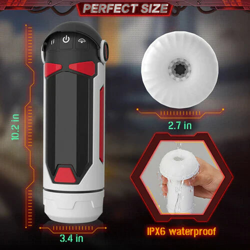 Roger One-click Orgasm with 4 Thrusting & Heating Future Machina Masturbator Cup