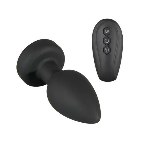 Acmejoy Remote Control Vibrating Training Anal Plug with Flashing Light Base