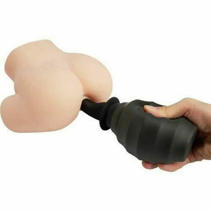 AcmeJoy Curved Tip Ribbed Bulb Anal Douches Anal Sex Cleaner