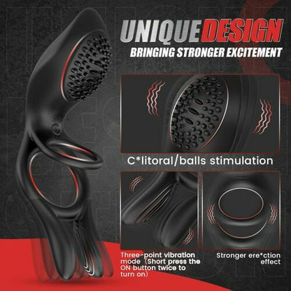 AcmeJoy 10 Vibrating Remote Control Rabbit Cock Ring