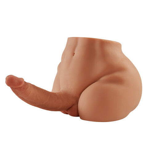 Acmejoy Unisex Doll Huge & Flexible Dildo with Abdominal Muscles and Tight Anal for Solo Couples Sex Fun