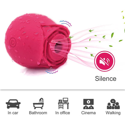 Rose Sucking Vibrator Sex Toys For Women Black