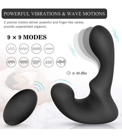 9-Pattern Vibration Double Motor 30�� Wave-Motion Prostate Massager