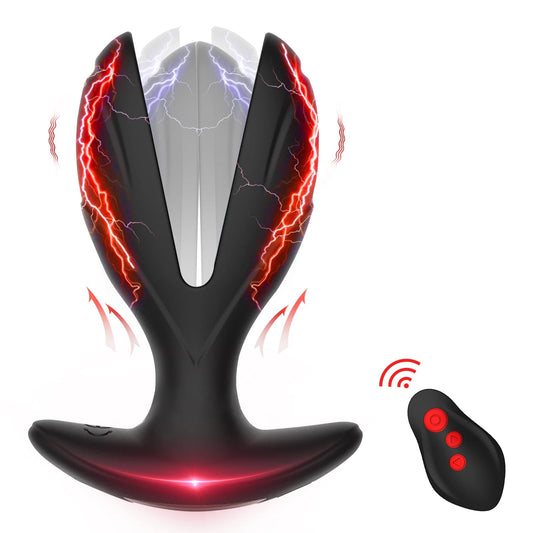 Monster Expansion Anal Plug with Electric Shock Pulse Vibrator