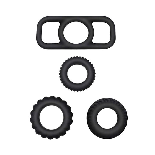 1.1-Inch Stamina Trainer Erection Enhancer 4 Separated Penis Ring