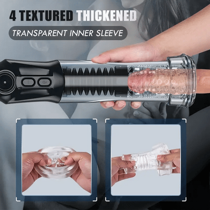 Cupsland 7 Vibrating 3 Sucking Enhance Erection and Masturbation 2 in 1 Penis Pump