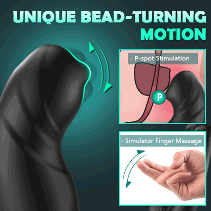 Acmejoy - Bead Massage P-spot 9 Vibrating Prostate Massager with Remote Control