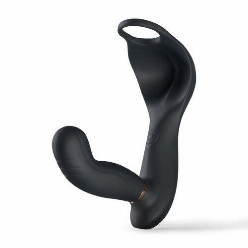 7 Vibrating &amp; Pulsating Balls Teasing Butt Plug with Cock Ring