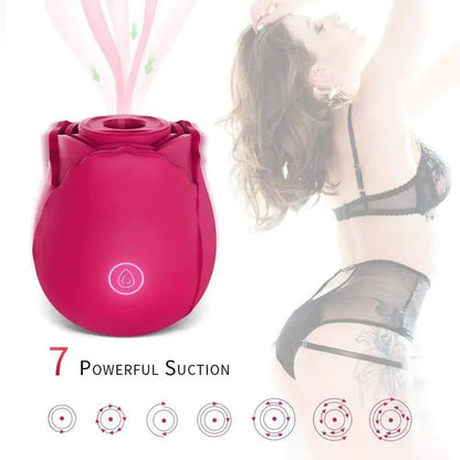 Rose Sucking Vibrator Sex Toys For Women Black