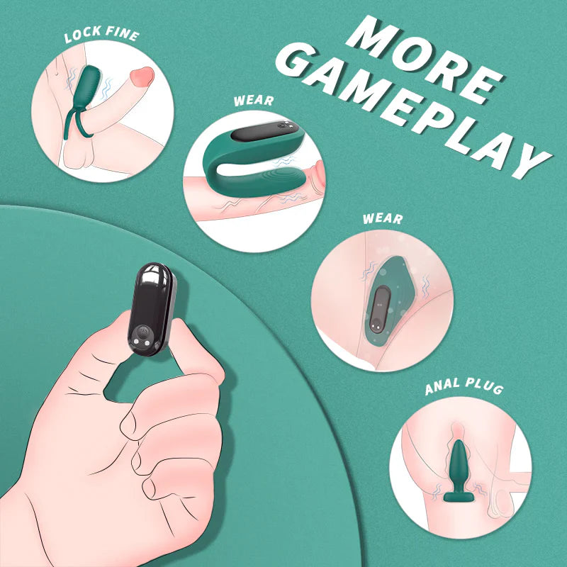9 Vibration Sex Toys 4 Pieces Set for Couple with Remote Control