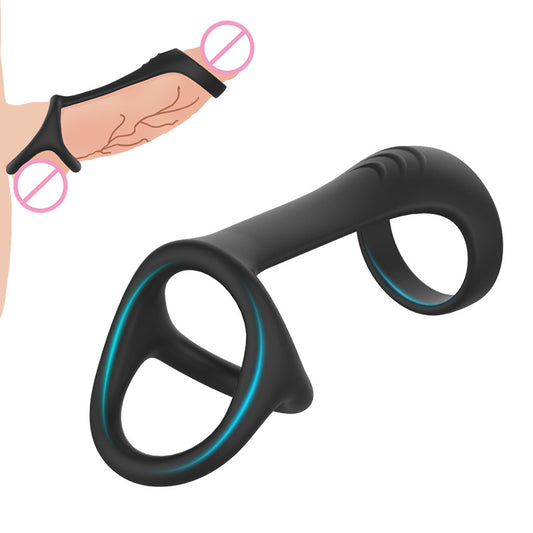 Manufacturer Wholesales Penis Ring, Three Ring Sperm Locking Ring, Del