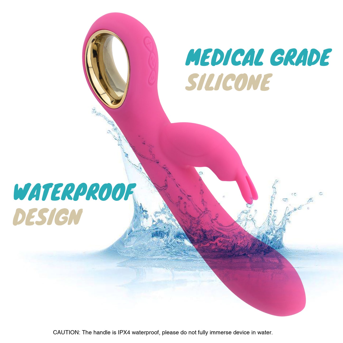 Rabbit Vibrator 42 ℃ Heating Stick Masturbation Waterproof Multi-frequency Vibration