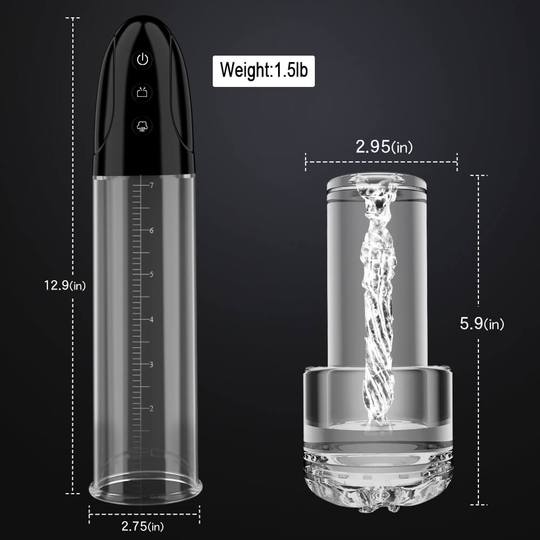 2 In 1 Vagina Sucking Electric Penis Enhancement Pump Male Masturbation Cup
