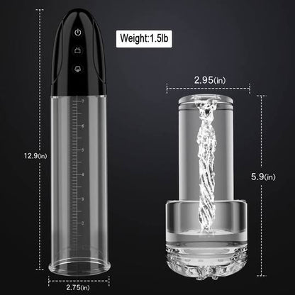 2 In 1 Vagina Sucking Electric Penis Enhancement Pump Male Masturbation Cup