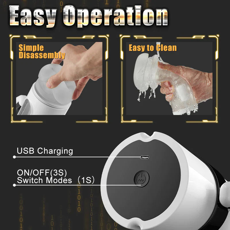 Calvin Gamepad 9 Thrusting & Vibrating 2 in 1 Handheld Masturbation Cup