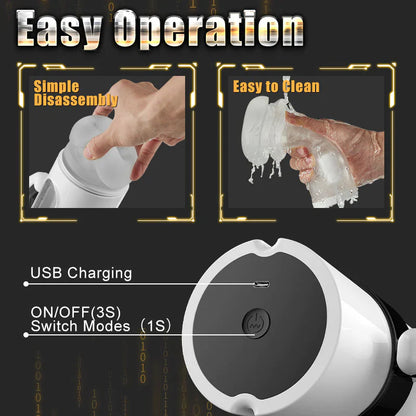 Calvin Gamepad 9 Thrusting & Vibrating 2 in 1 Handheld Masturbation Cup
