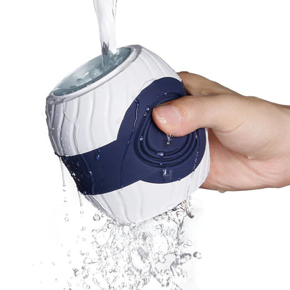 10 Vibration Transparent Male Masturbatior with Controlling Handle