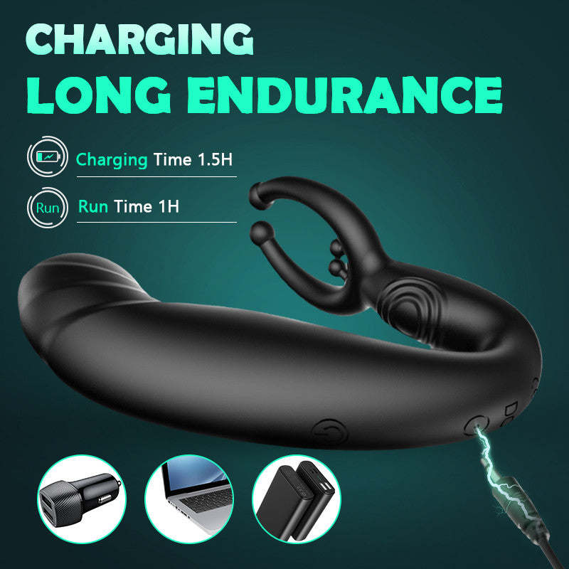 Acmejoy - Bead Massage P-spot 9 Vibrating Prostate Massager with Remote Control