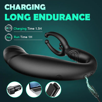 Bead Massage P-spot 9 Vibrating Prostate Massager with Remote Control