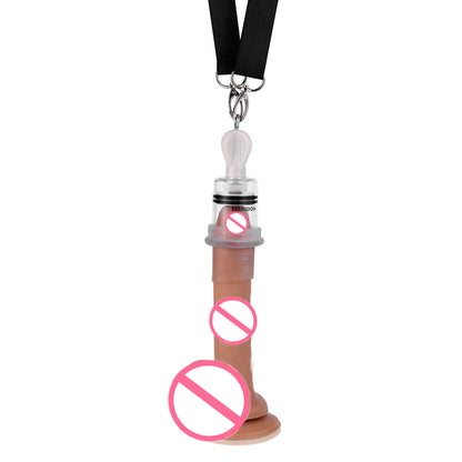 Foreign Trade Belly Puller Male Penis Stretching Trainer Invisible Wearing Neck Hanging Durable Trainer Size Master