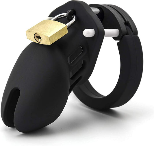 Ultimate Control: Silicone Cock Cage Chastity Device for Male Penis Exercise