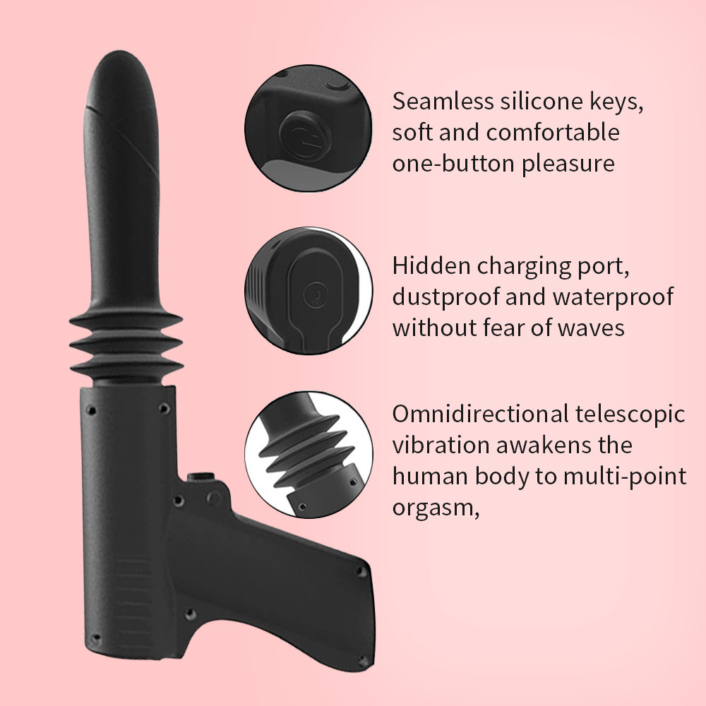 Woman Telescopic Vibrator Men G Spot Anal Pussy Gun Dildo Toy