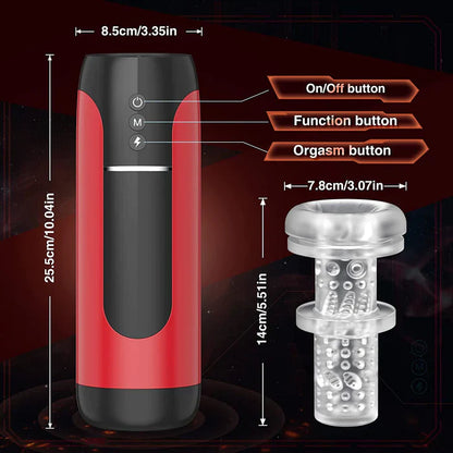 7 Thrusting & Vibration 3D Realistic TPE Automatic Male Masturbator