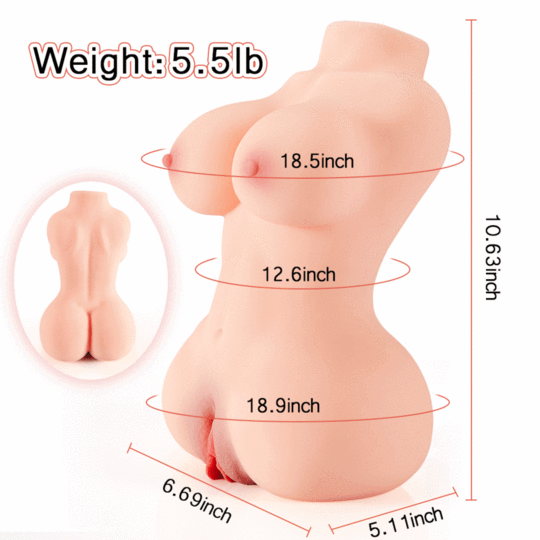5.5lb Portable Curvy Sex Doll with Tight Vagina and Anus Realistic Strocker Masturbator