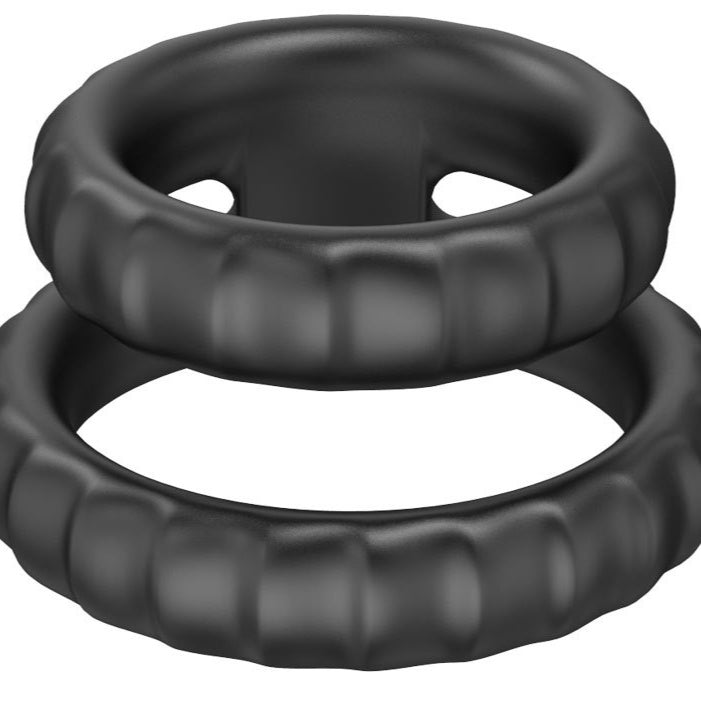 Fun Toys Double Ring Liquid Silicone Lock Ring Husband And Wife Co Vib