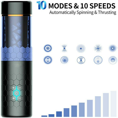 10 Thrusting Spinning Suction Cup Masturbation Cup