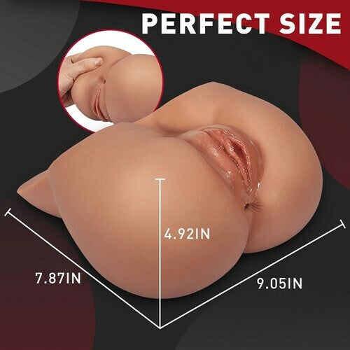 5.5lb Brunette Hottie Dual Entries Doggy Style Vagina Anus Realistic Butt Masturbator