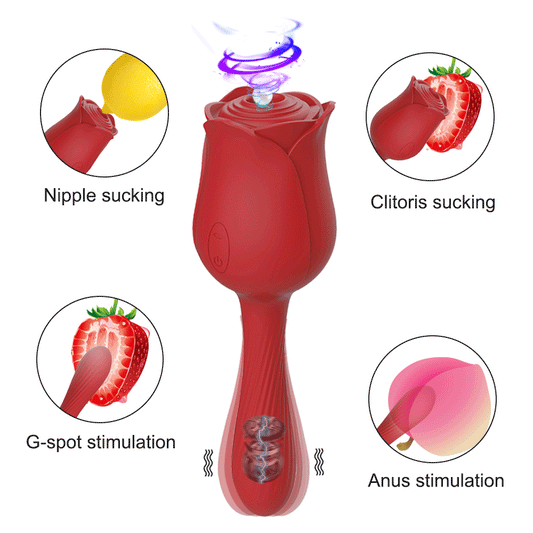 Rose Vibrator Clitoris Sucker