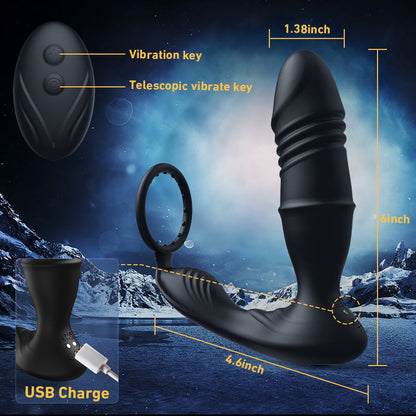 Pre-saleMurphy-APP/Controller & 9-Telescopic / Vibration & Penis Ring