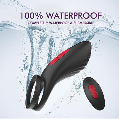 Vibrating Penis Ring with Double Ring