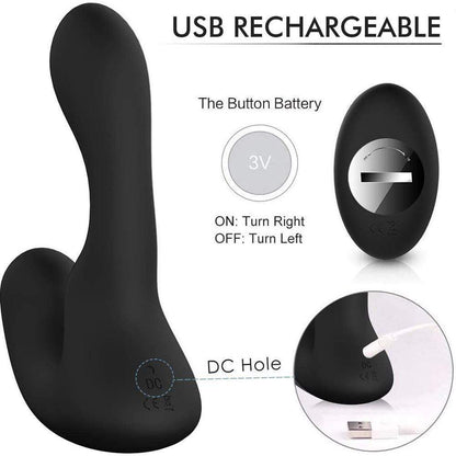 9-Pattern Vibration Double Motor 30�� Wave-Motion Prostate Massager