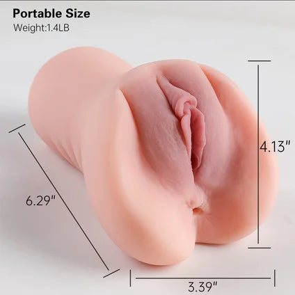 Pocket Pussy Male Masturbation Sex Toys with Realistic 3D Vagina and Tight Anus. Portable Man Masturbation Stroker Adult Sex Doll