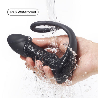 Vibrating Prostate Massager With Penis Ring —— Triple Stimulation
