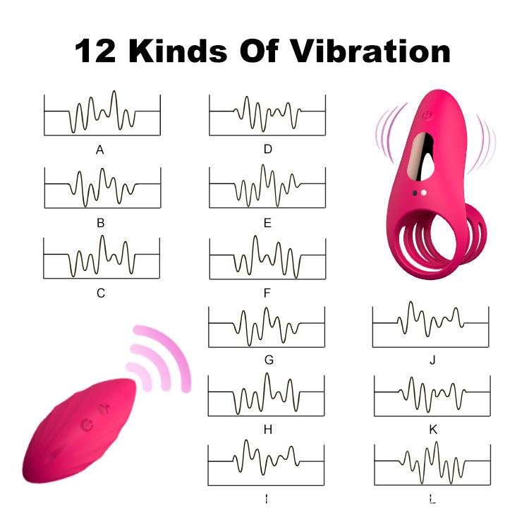 Lock Ring Usb Charging Vibration Wireless Remote Control Vibrating Rod